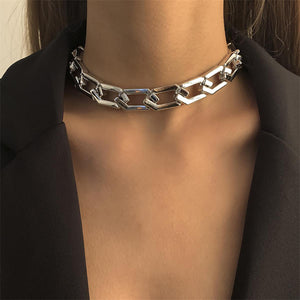 Female Simple Punk Style Chunky Curb Chain Necklace