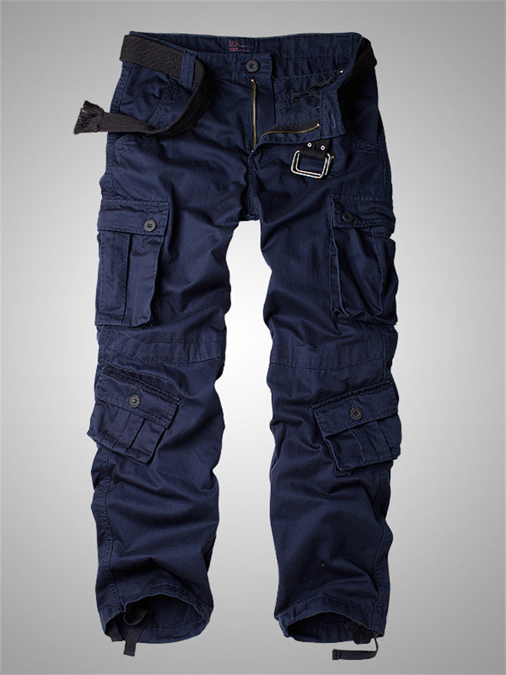 Autumn Multi Pockets Pure Cotton High Quality Cargo Pants for Men