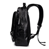 Men's Fashion Travel PU Waterproof Adjustable Shoulder Strap Backpack