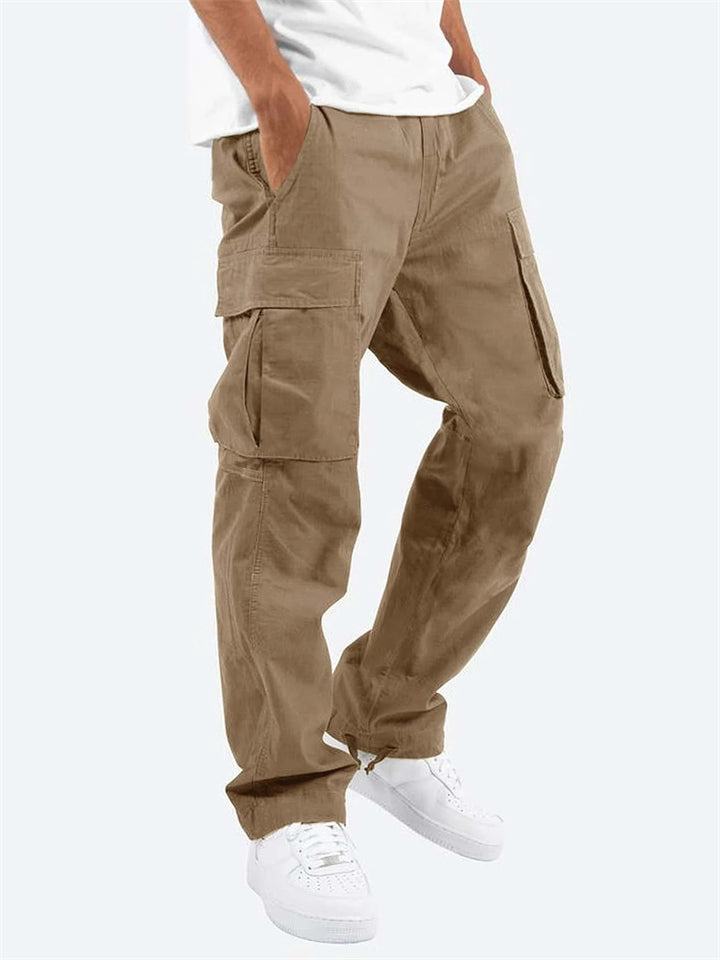 Men's Cool Drawstring Cotton Cargo Pants for Summer
