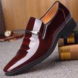 Business Elite Men's Pointed Toe Breathable Slip-on Dress Shoes