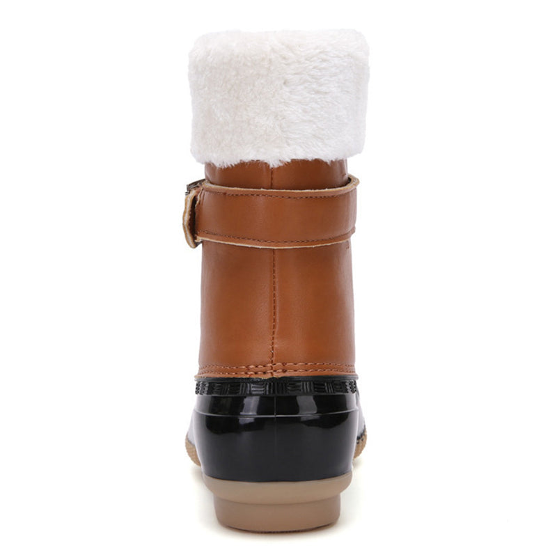 Women's Outdoor Waterproof Soft Rubber Keep Warm Plush Duck Boots