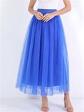 Graceful Simple Style Solid Color 4 Layers Free Size Tulle Skirts