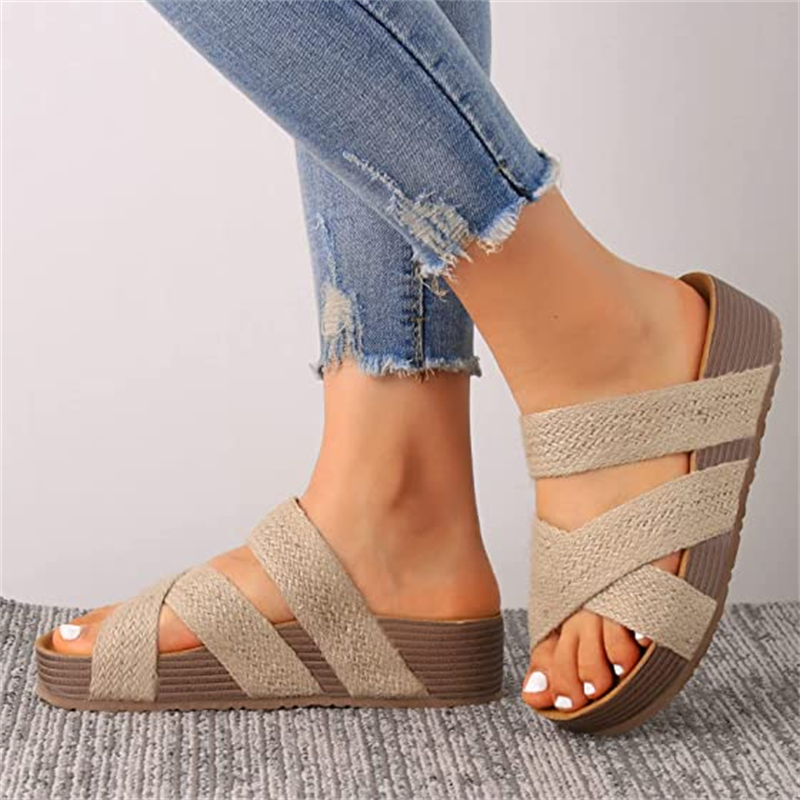 Casual Cross Strap Thick Sole Fisherman Sandals for Women