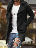 Men’s Fashion Solid Color Trench Coat