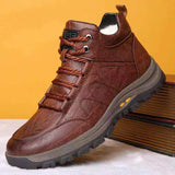 Men's Winter Anti Slip Rubber Sole Warm Plush Sport Shoes for Climbing