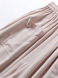 Men's Summer Casual Cotton And Linen Pants Sports Straight Wide Leg Pants