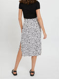 New Leisure Simple Style Printed Split Hem Sexy Skirts