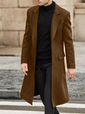 Winter Modern Cosie Male Single-breasted Long Woolen Coats