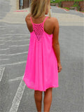 Summer Sleeveless Chiffon Coral Dress