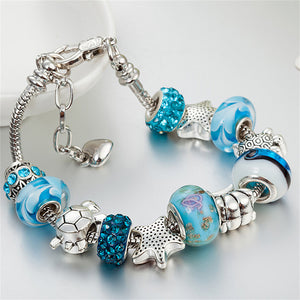 Beads Ocean Series Starfish Turtle Adjustable Bracelet