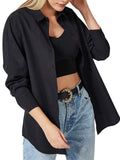 Smooth Solid Simple Daily Wear Blouses For Women