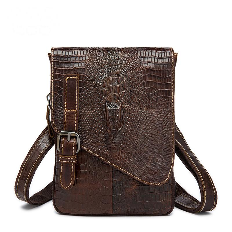 Men's Classic Alligator Pattern Multifunctional Crossbody Bags