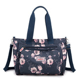 Beautiful Floral Print Nylon Waterproof Casual Lady Travel Shoulder Bag