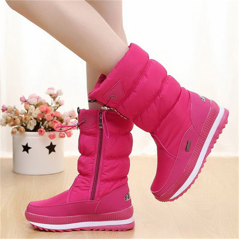 Women's Warm Thick Plush Platform Waterproof Snow Boots