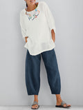 Women's Casual Loose Cotton Linen Pants