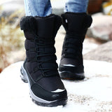 Winter Casual Fashion Thermal Windproof Mid-Calf Snow Boots For Women