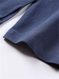 Casual Long-Sleeved Cotton And Linen Breathable Loose T-Shirt