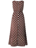 Round Neck  Polka Dots Casual Dresses