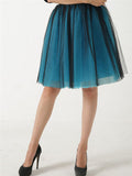 Simple Graceful Contrast Color Free Size Tulle Skirts For Women