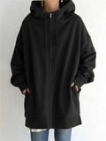 Women's Fashion Full Zip Up Thermal Hoodies for Winter