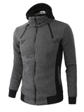 Ultra Warm Front Zip Up Collar Pocket Hooded Sweatshirt
