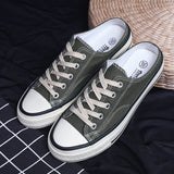 Cute Slip-on Backless Canvas Plimsolls Shoes for Summer