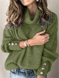 Women's Fashion Casual Solid Color Turtleneck Sweater