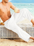 Men's Casual Lightweight Cropped Cotton Linen Pants