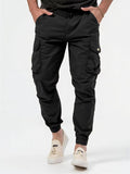 Male Fashion Chic Solid Color Cargo Trousers