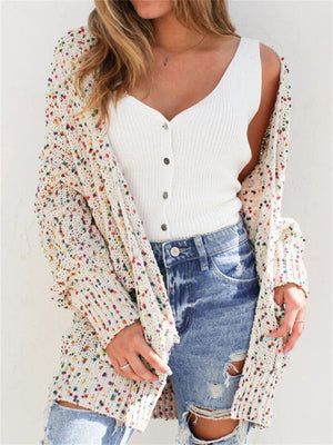 Colorful Dots Decorated Long Sleeve Cardigans