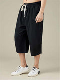 Men's Comfy Loose Cropped Linen Pants