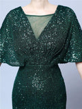 Stunning Sequined Illusion Neckline Mother of the Groom Dresses