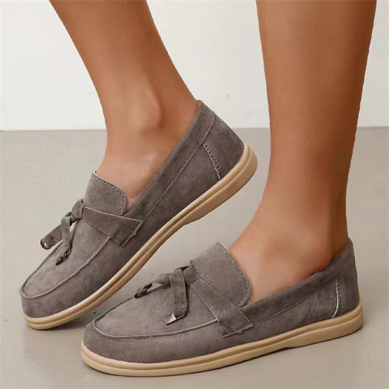 Leisure Bowknot Design Flat Slip On Loafers for Office Lady