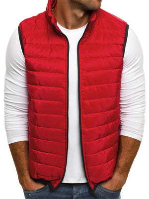 Men's Casual Stand-Collar Quilted Puffer Vest