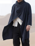 Cool Irregular Cotton Linen Long Cloak For Men