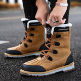 Men's Warm Lace Up Outdoor Waterproof Winter Best Snow Boots