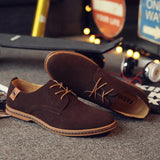 Men's Casual Suede Solid Color Pointed-Toe Oxfords