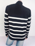 Comfortable Knitted Turtleneck Striped Sweater For Women