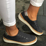 Vintage Hollow Slip-On Flat  Shoes