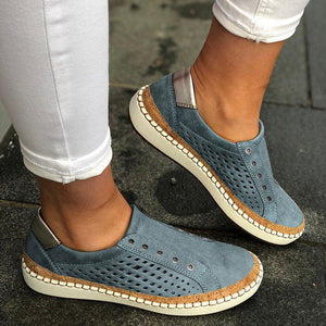 Vintage Hollow Slip-On Flat  Shoes