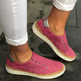 Vintage Hollow Slip-On Flat  Shoes