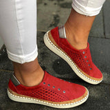 Vintage Hollow Slip-On Flat  Shoes