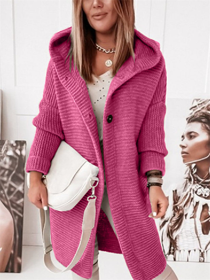 Women's Casual Hooded Sweater Cardigans for Autumn