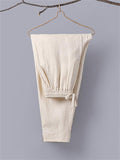 Daily Wear Leg Cuff Slit Design Stylish Loose Straight-Leg Trousers