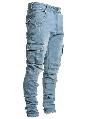 Men's Cool Slim Fit Cargo Denim Pants