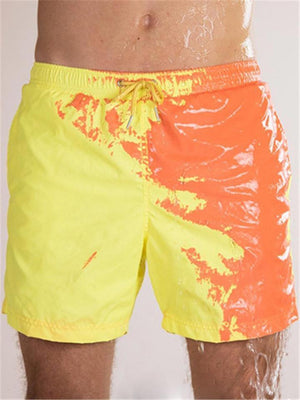 Temperature Sensitive Color-Changing Men's Beach Swim Shorts