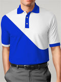 Casual Personality Men's Large Size Contrast Color Lapel Shirt