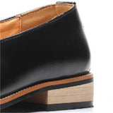 Pointed Toe Solid Color PU Leather Shoes