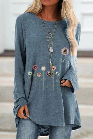 Women's Pretty Long Sleeved Cotton Fashion T-Shirt